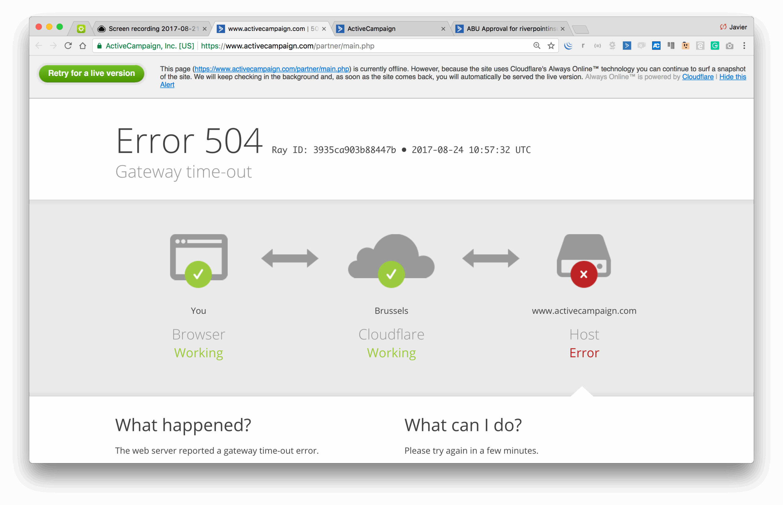 Cloudflare Error Codes