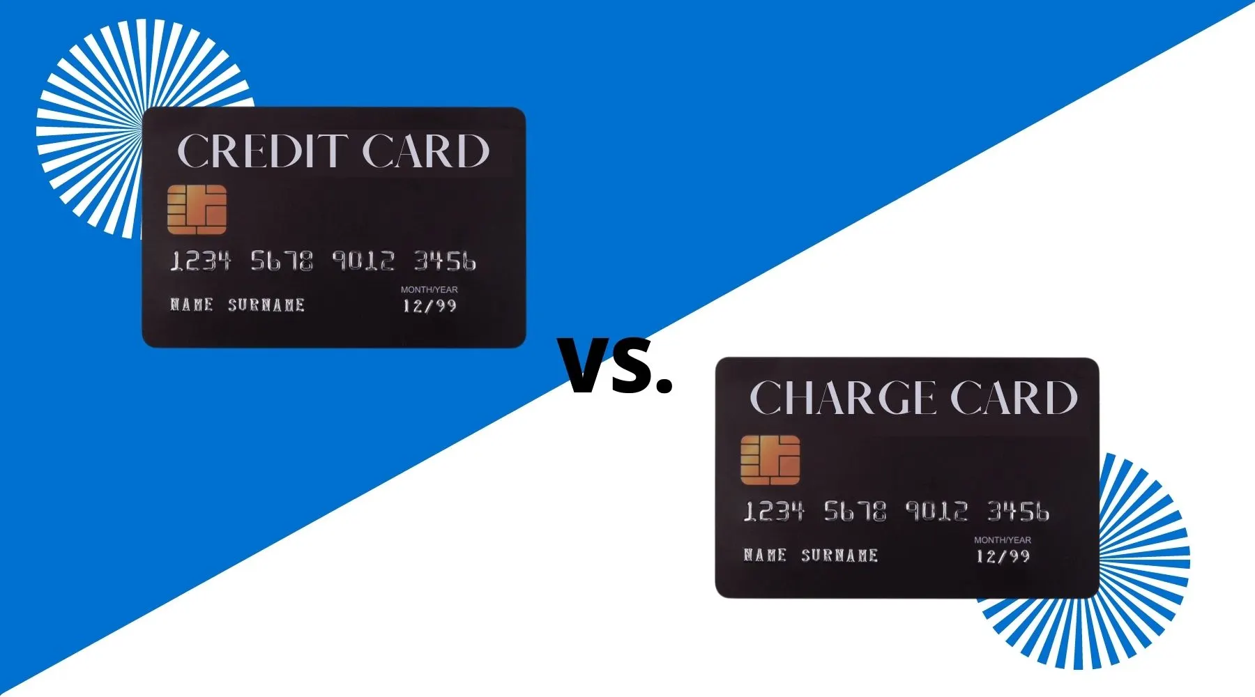 Difference Between a Charge Card and a Credit Card